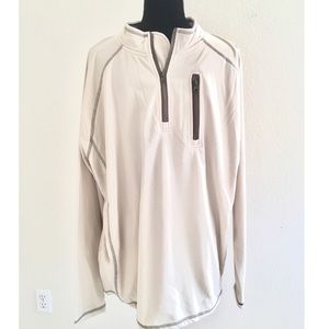 sweater sweatshirt half zip pullover beige xxl